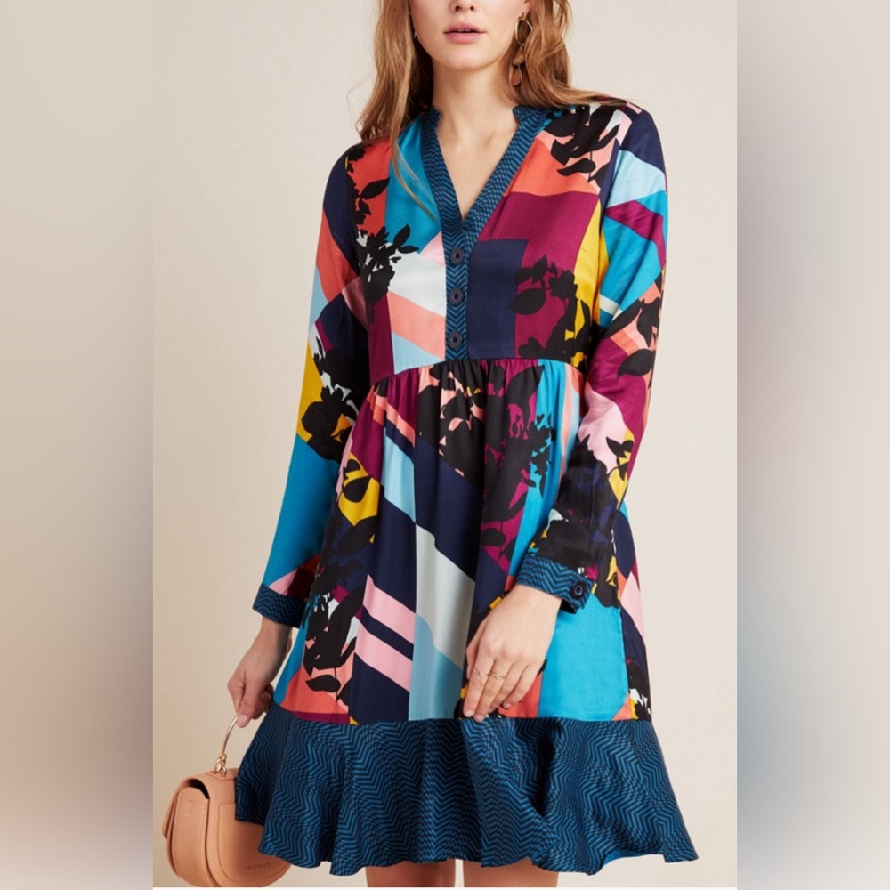Maeve Gillian Abstract Shirtdress, Small